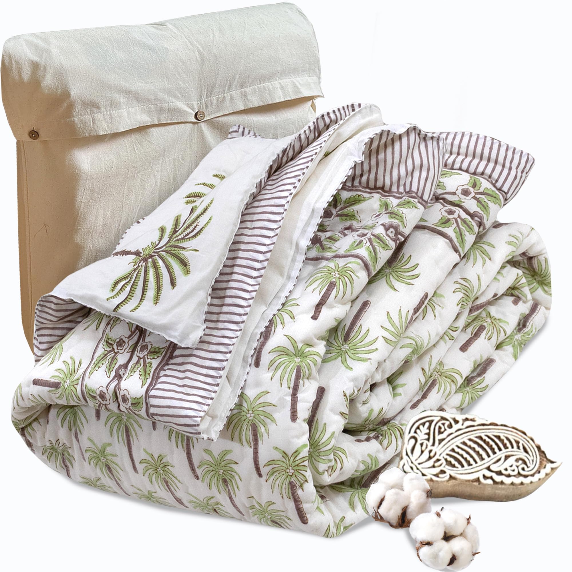 Jaipuri Quilt - Handcrafted Indian Comfort -13