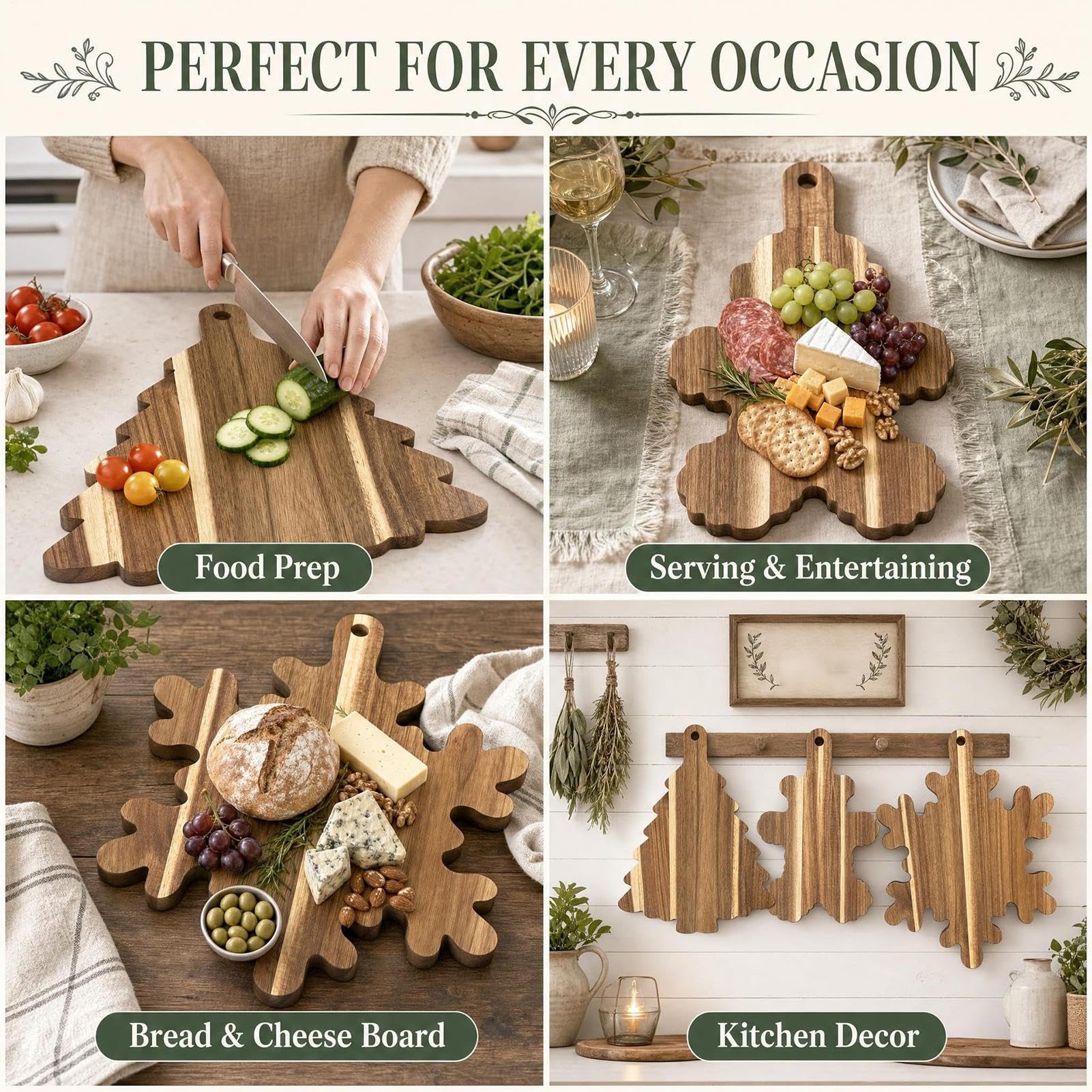 Planche à Charcuterie de Noël Plateau Apéritif Décoratif et Festif