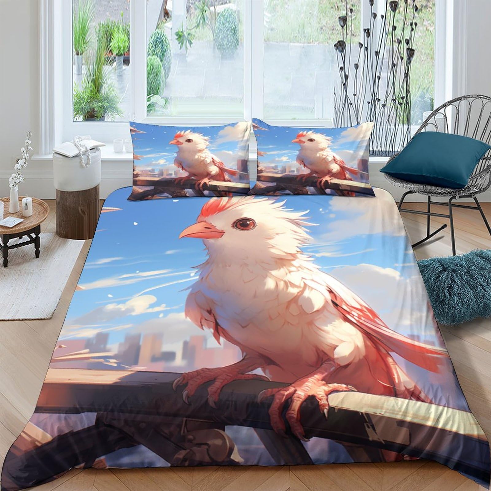 Housse de couette 220x240 enfant microfibre lit 3 pièces imprimé 3D