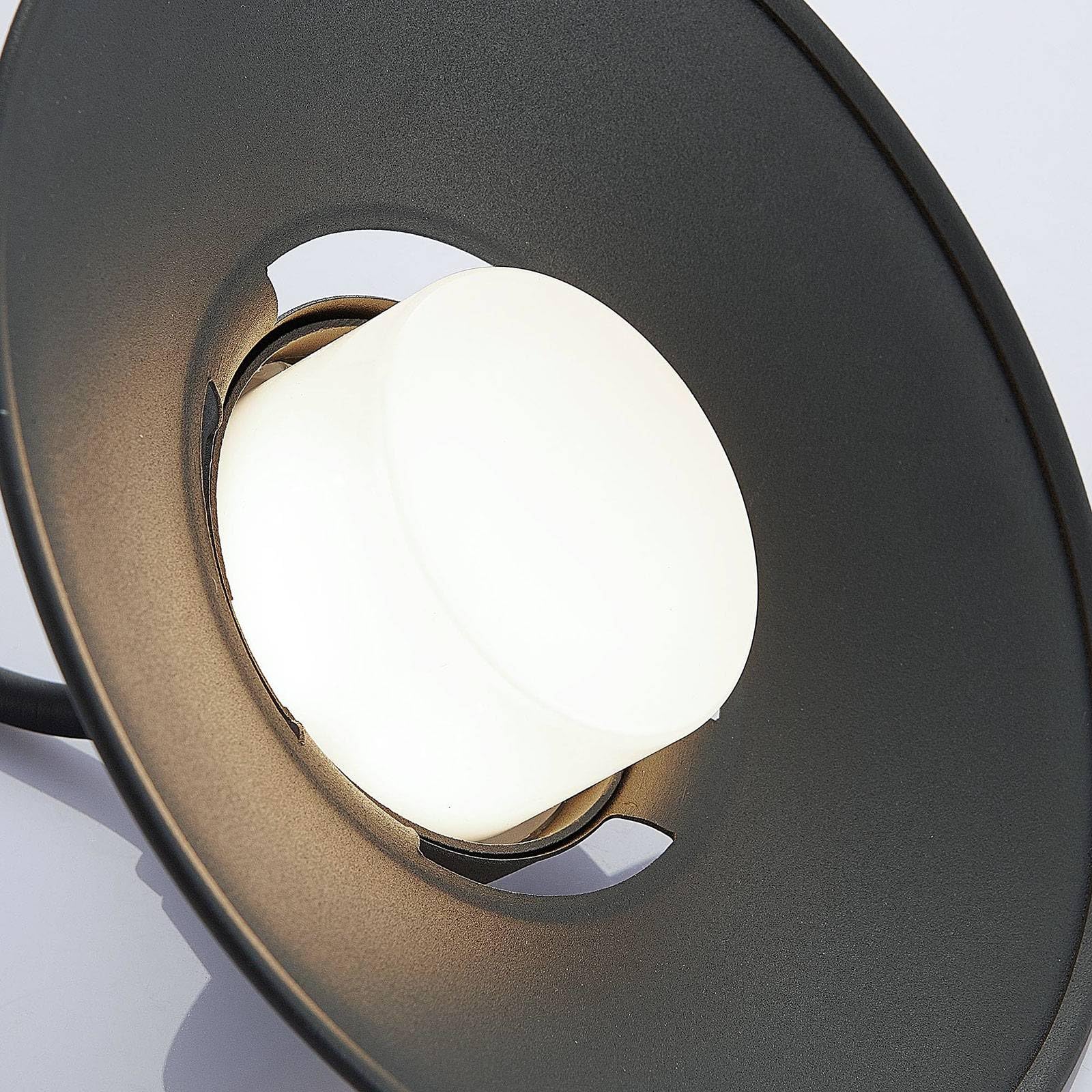 Lindby LED Lámpara para exterior Cassia (Moderno) en Negro hecho de Aluminio (1 llama, lámpara colgante