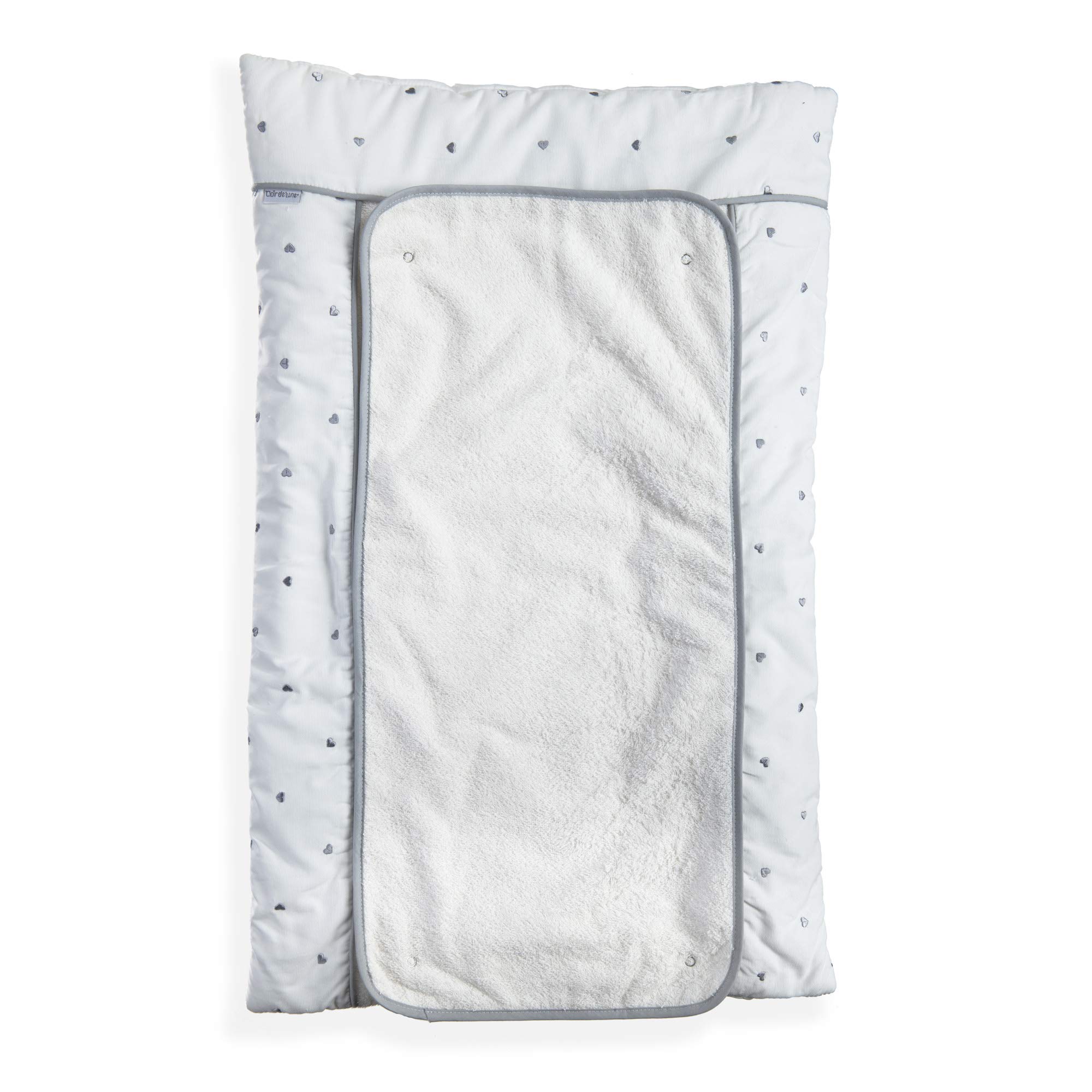 Clair de Lune Lullaby Hearts Luxury Changing Mat - 85 x 54 cm