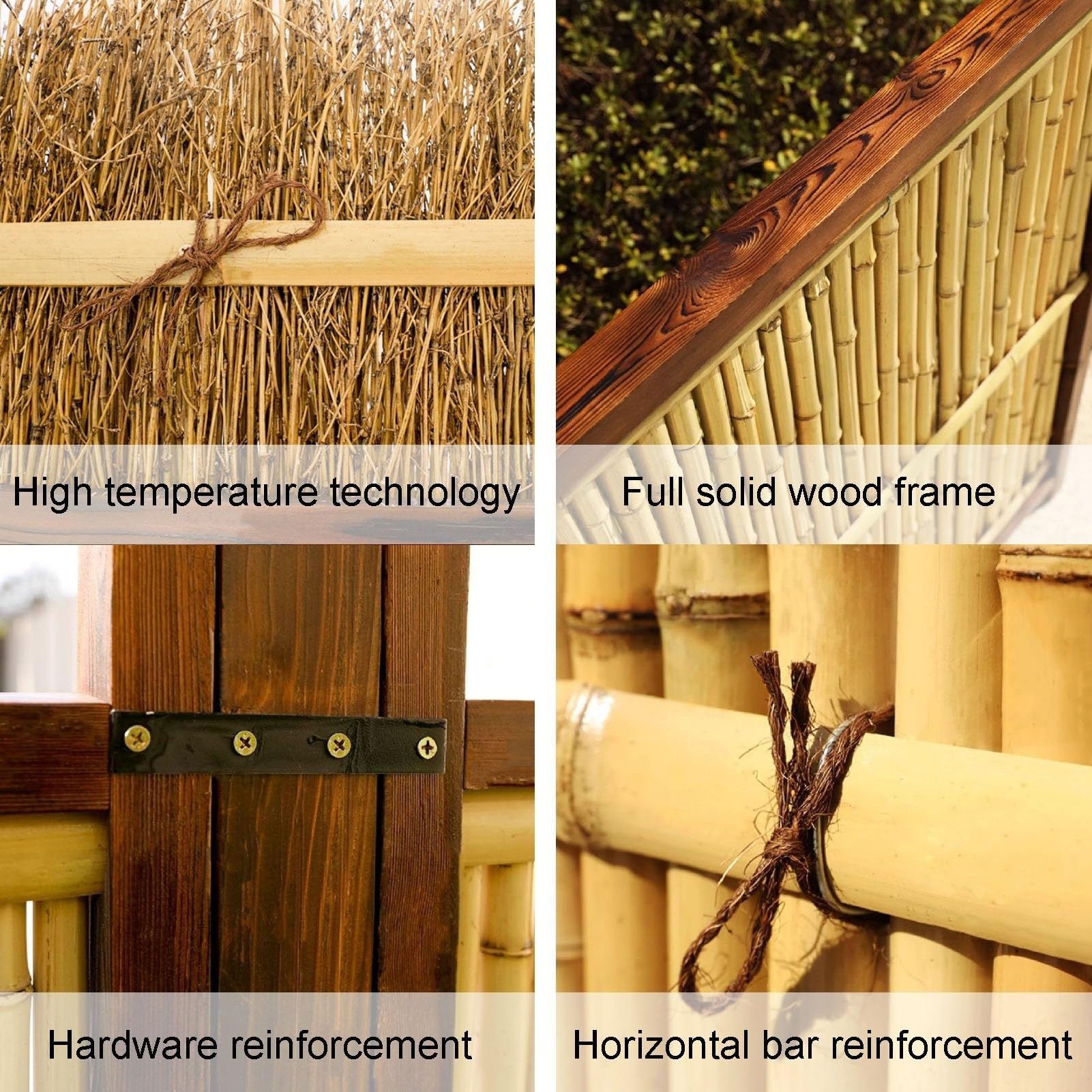 Portail de jardin en bois avec charnières métalliques, brise-vue pour extérieur, moustiquaire décorative pour couloir, cuisine, bar et entrée