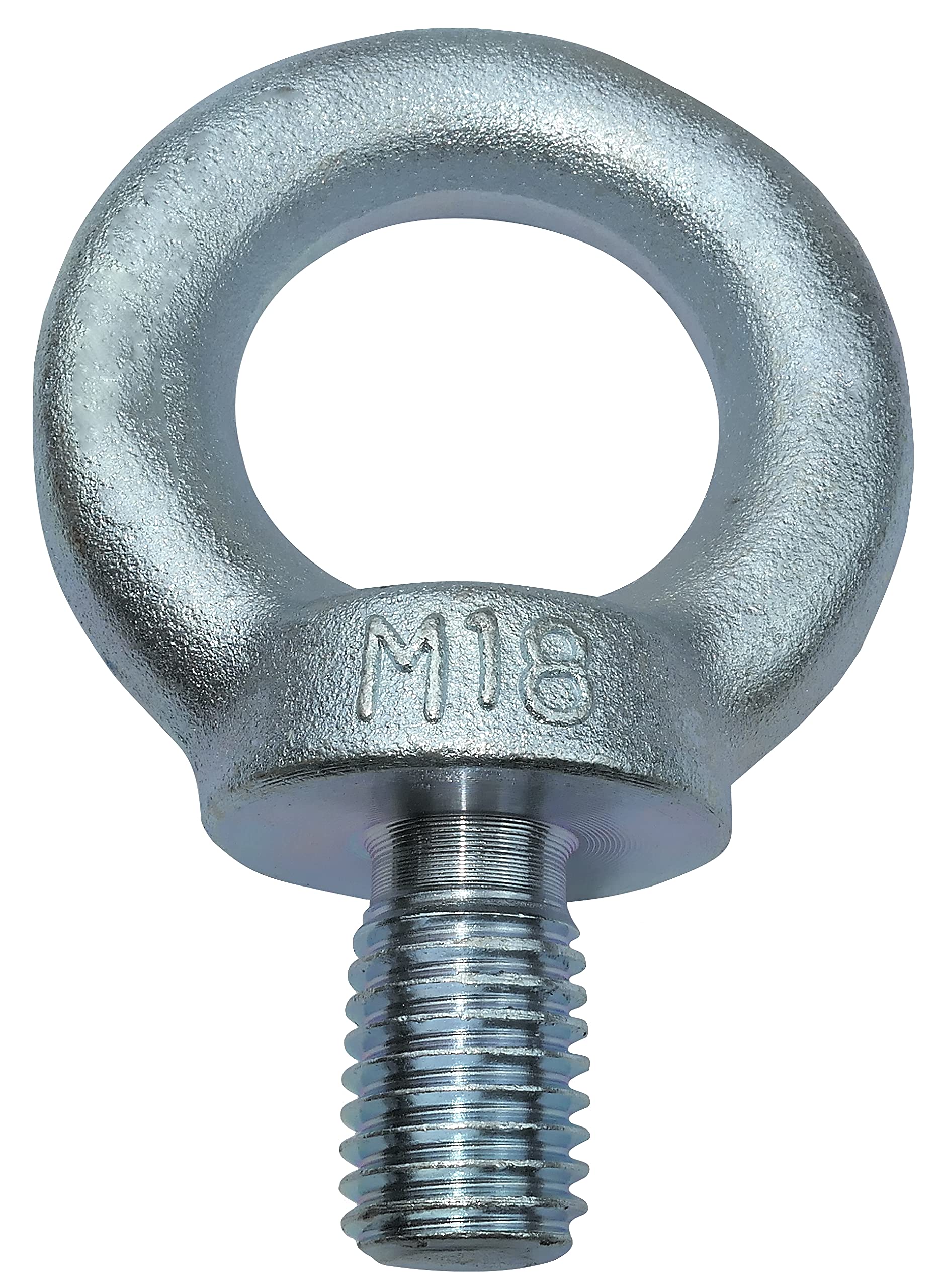 AERZETIX - Bullone a occhiello M18 - anello di sollevamento - golfare - in acciaio zincato - filettatura metrica - DIN 580-850kg - colore argento - C49759