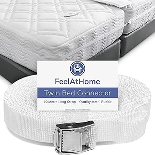 Strap for Twin Beds - Twin to King Bed Mattress Joiner Converter, Twin Connector for Converting Split Twins or Twin XL to King | 33ft Long Connecting Belt Strap Convert Twin Beds into King
