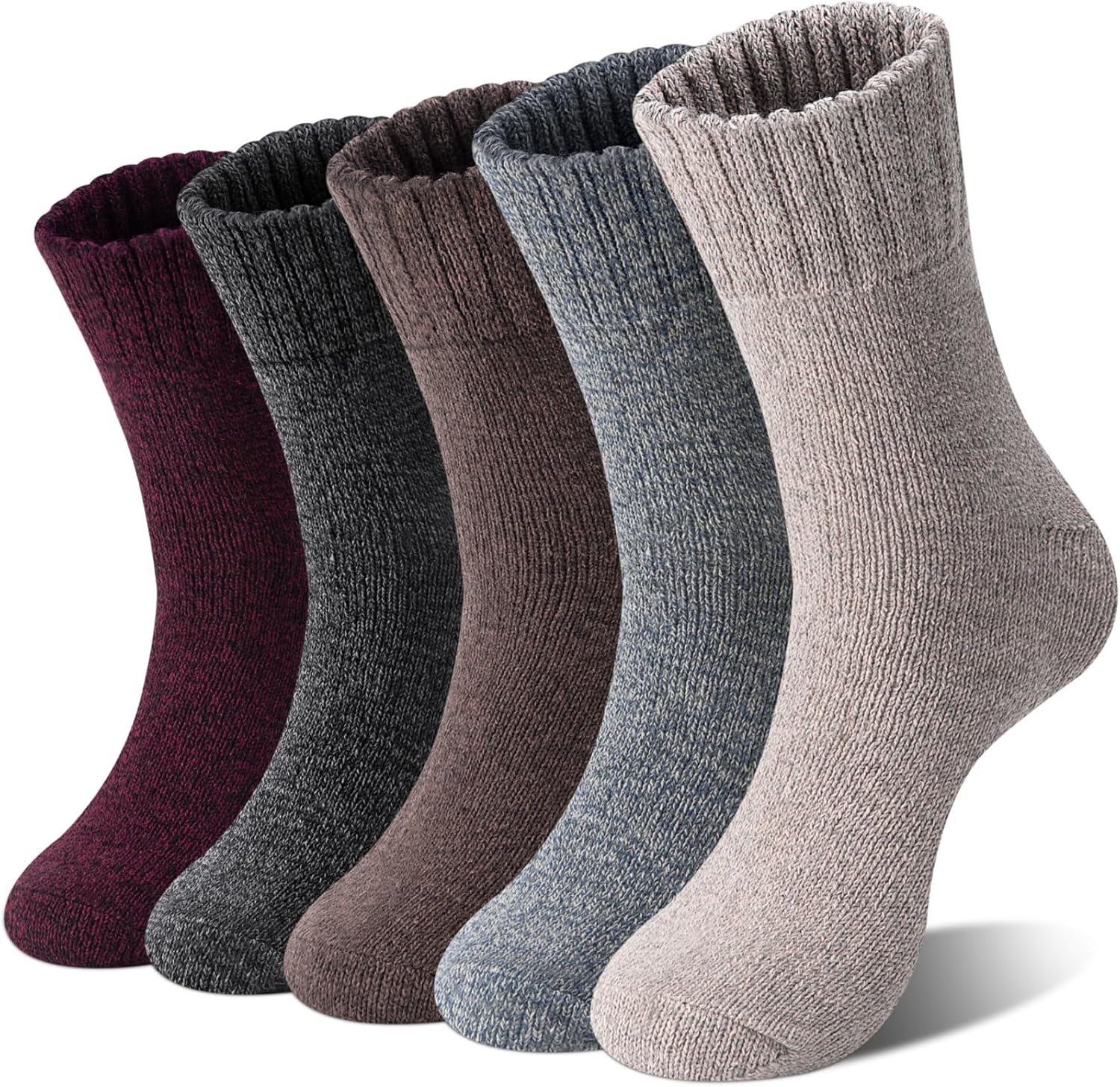 Loritta Wool Socks for Women Warm Winter Socks Knit Crew Calf Hiking Boot Sock Stocking Stuffers Gifts
