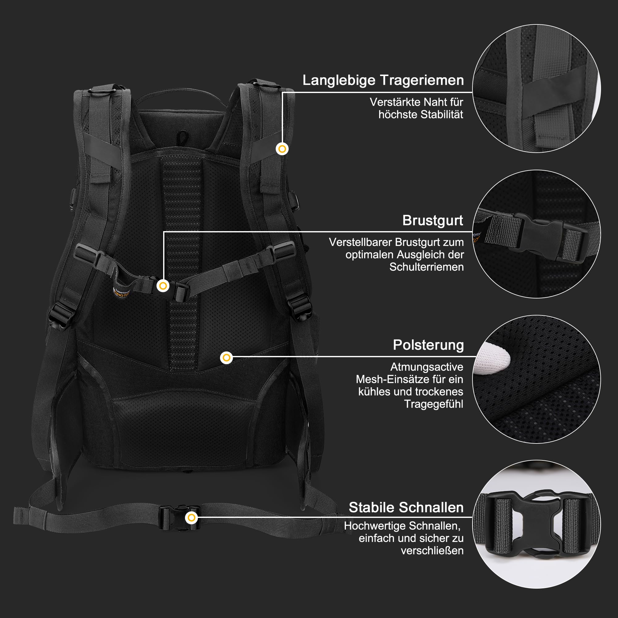 Mardingtop 35L Molle rucksack Militär rucksack wanderrucksack Taktischer Rucksack herren trekking rucksack Cordura-Rucksack für Wandern, Bergsteigen, Überleben