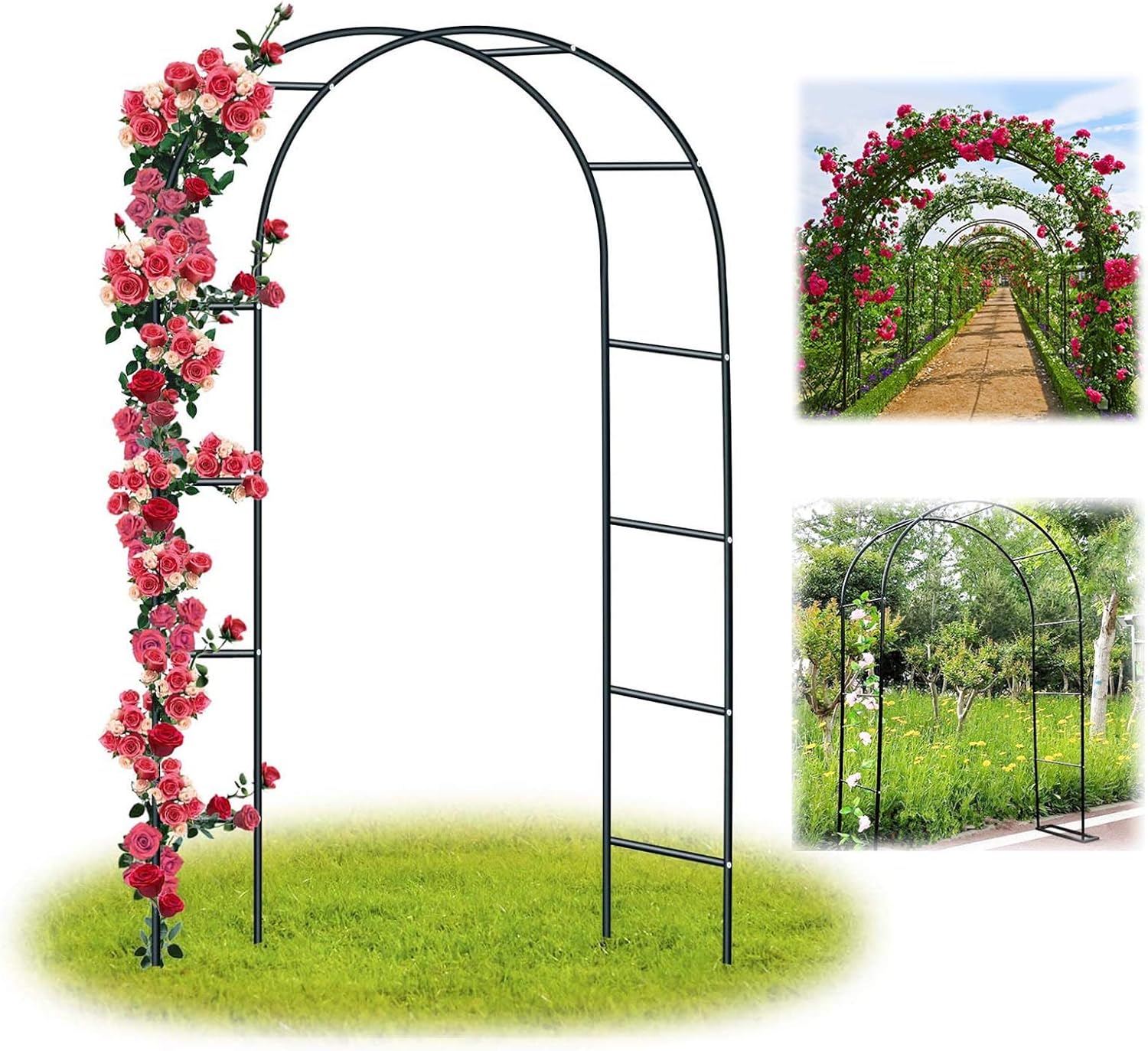 Amazon.co.jp Garden es and Arbors、高さ2.3m X幅1.4mさまざまなつる植物用の屋外用バラ、芝生の裏庭