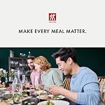 ZWILLING Gourmet 7-Piece Self Sharpening Block Set | Set Contains : 4" Paring | 6" Utility | 5" Tomato/Utility | 8" Bread | 8" Chef | Twin L Multi-Purpose Scissors