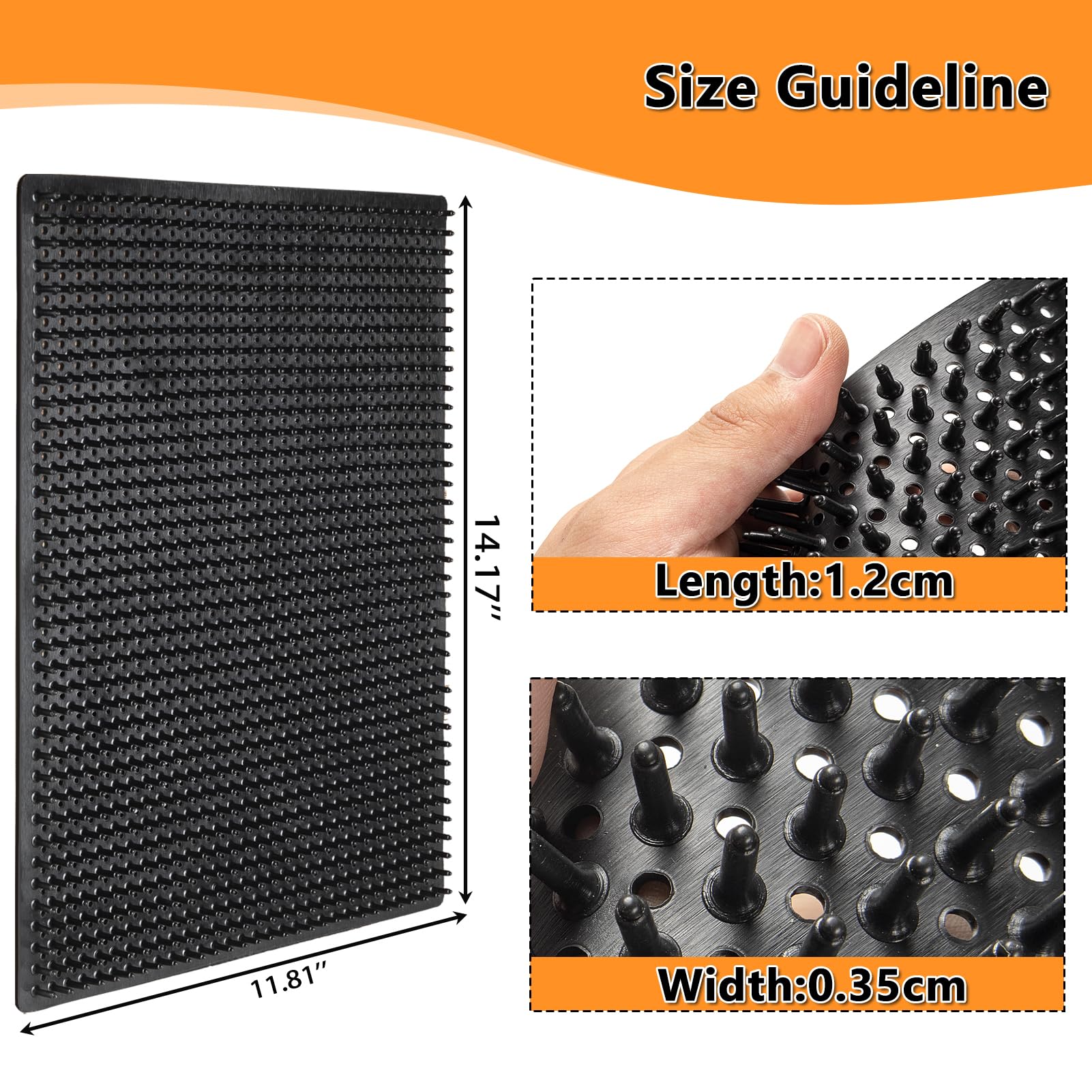 2 PCS Soft Itch Relief Pad for Dog, Gentle Scratching Post Mat Massage Bed for Summer, 14.17''*11.81'' Dog Back Scratcher and Massager, Fit for Sofa, Ground, Wooden Stake, Wall, etc