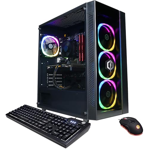 CYBERRPOWERPC Gamer Xtreme VR Gaming PC, Intel Core i5-11600KF 3.9GHz, GeForce RTX 3060 12GB, 16GB DDR4, 500GB PCI-E NVMe SSD, 1TB HDD, WiFi Ready & Win 11 Home (GXiVR8480A11), Black
