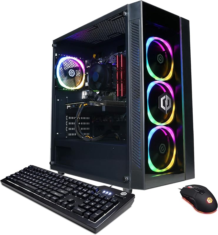 CYBERRPOWERPC Gamer Xtreme VR Gaming PC, Intel Core i5-11600KF 3.9GHz, GeForce RTX 3060 12GB, 16GB DDR4, 500GB PCI-E NVMe SSD, 1TB HDD, WiFi Ready y Win 11 Home (GXiVR8480A11), Negro
