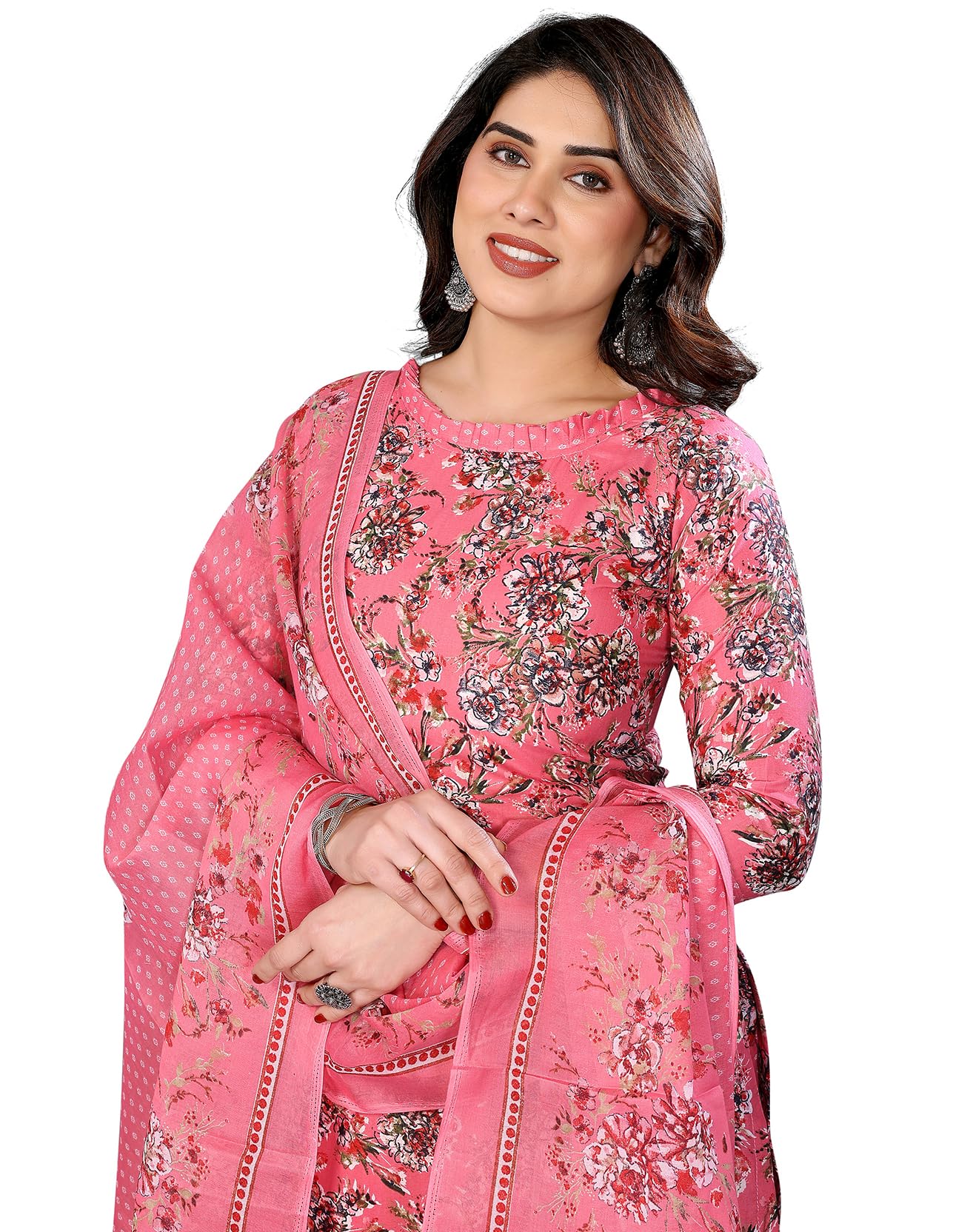 Unstiched Crepe dress materials | Crepe Salwar Suit for women with dupatta | suit material for women unstitched