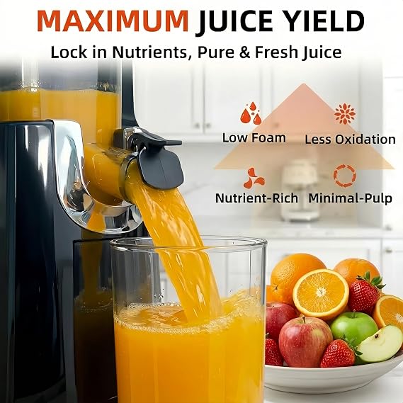 Cold Press Juicer Machines, 5.3 Large Feed Chute Slow Juicer