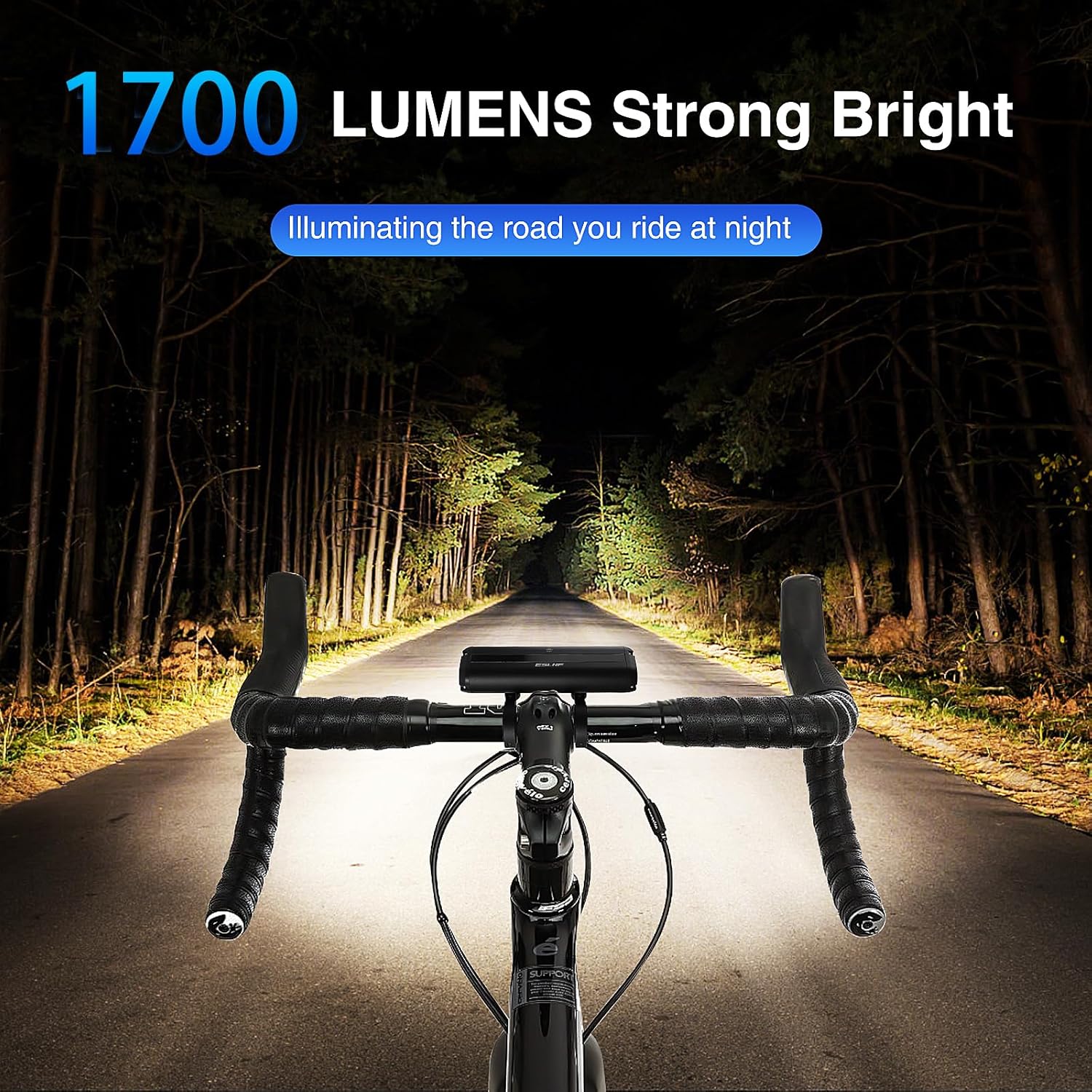 1800 Lumen Bike Light, Front and Back Bicycle Lights for Night Riding, Super Bright USB Rechargeable Bike Light with High Beam Low Beam for Men Women Kids Road Mountain Cycling