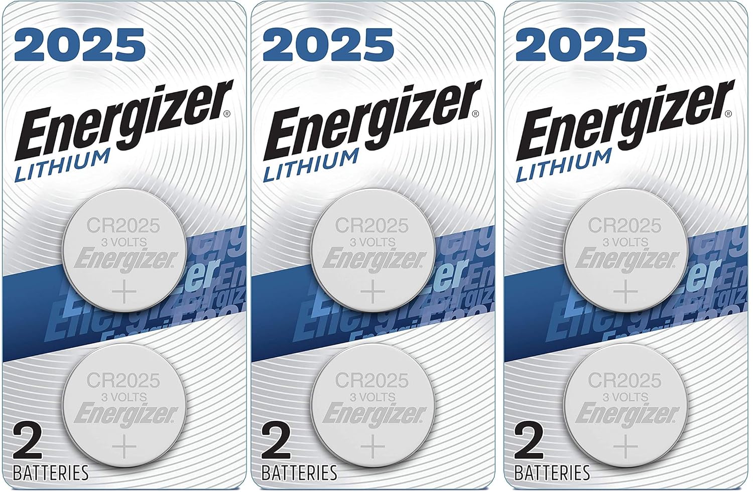 Energizer CR2025 Batteries 3V Lithium Coin Cell 2025 Watch Battery 6 Count