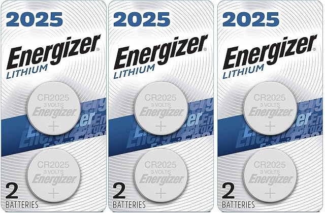 Energizer CR2025 Batteries 3V Lithium Coin Cell 2025 Watch Battery 6 Count