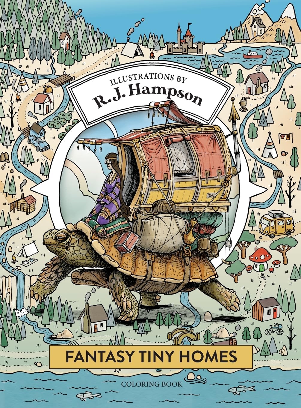 Fantasy Tiny Homes Coloring Book: Hampson, R J: 9781922472243: Amazon ...
