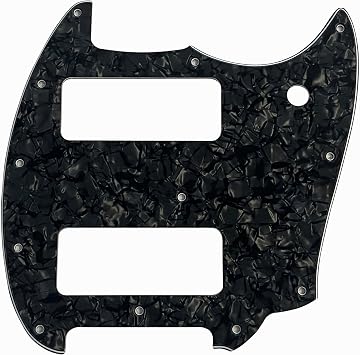 For Fender OffSet Series Mustang P90 Style Guitar Pickguard 4 Ply Black Pearl