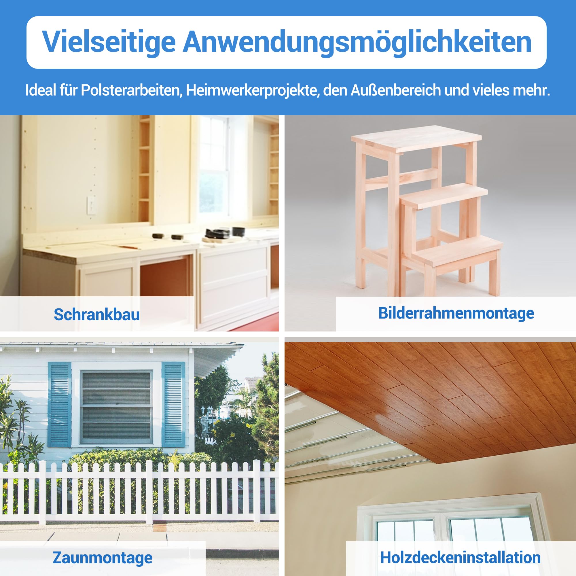 meite Edelstahl Stauchkopfnägel 18GA / 50 mm, Tackernägel 50 mm Edelstahl 304 18GA Nägel für Druckluftnagler und Elektrischer (2,000 Stück)
