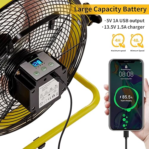 Miniatura 3 de lcocove Ventilador solar con pilas, ventilador portátil de doble uso para el hogar o al aire libre, la batería puede funcionar de 5 a 24 horas,