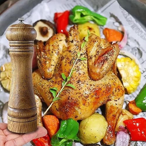 Miniatura 6 de UMIKAkitchen SYNCHKG087844 - Molinillo de pimienta para cocina 1 año de garantía cuerpo de madera maciza con molinillo ajustable de 8 pulgadas 1