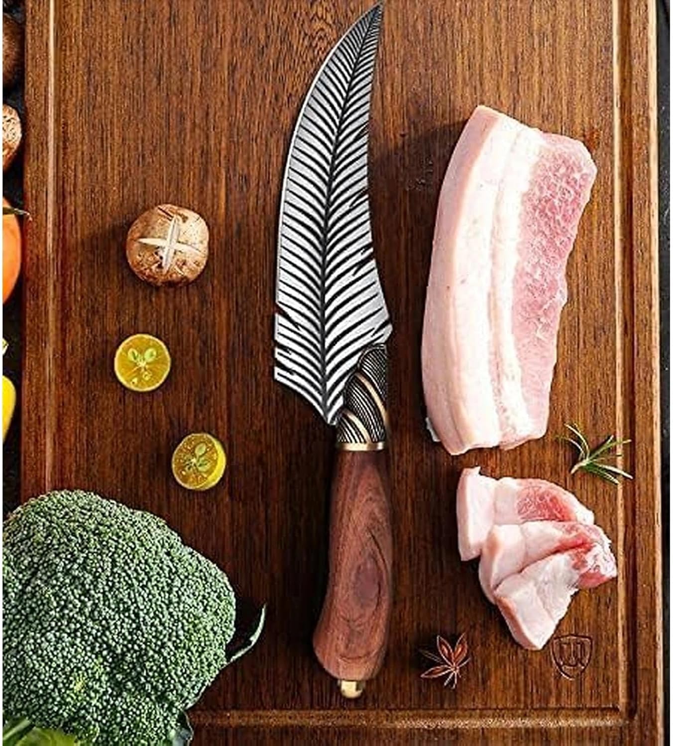 Dream Reach Feather Viking Boning Knife, 6 Inch Professional Viking Knife Meat Cleaver Full Tang with Sheath Gift Box for Outdoor Camping Thanksgiving Christmas Gifts for Men Women - Image 8