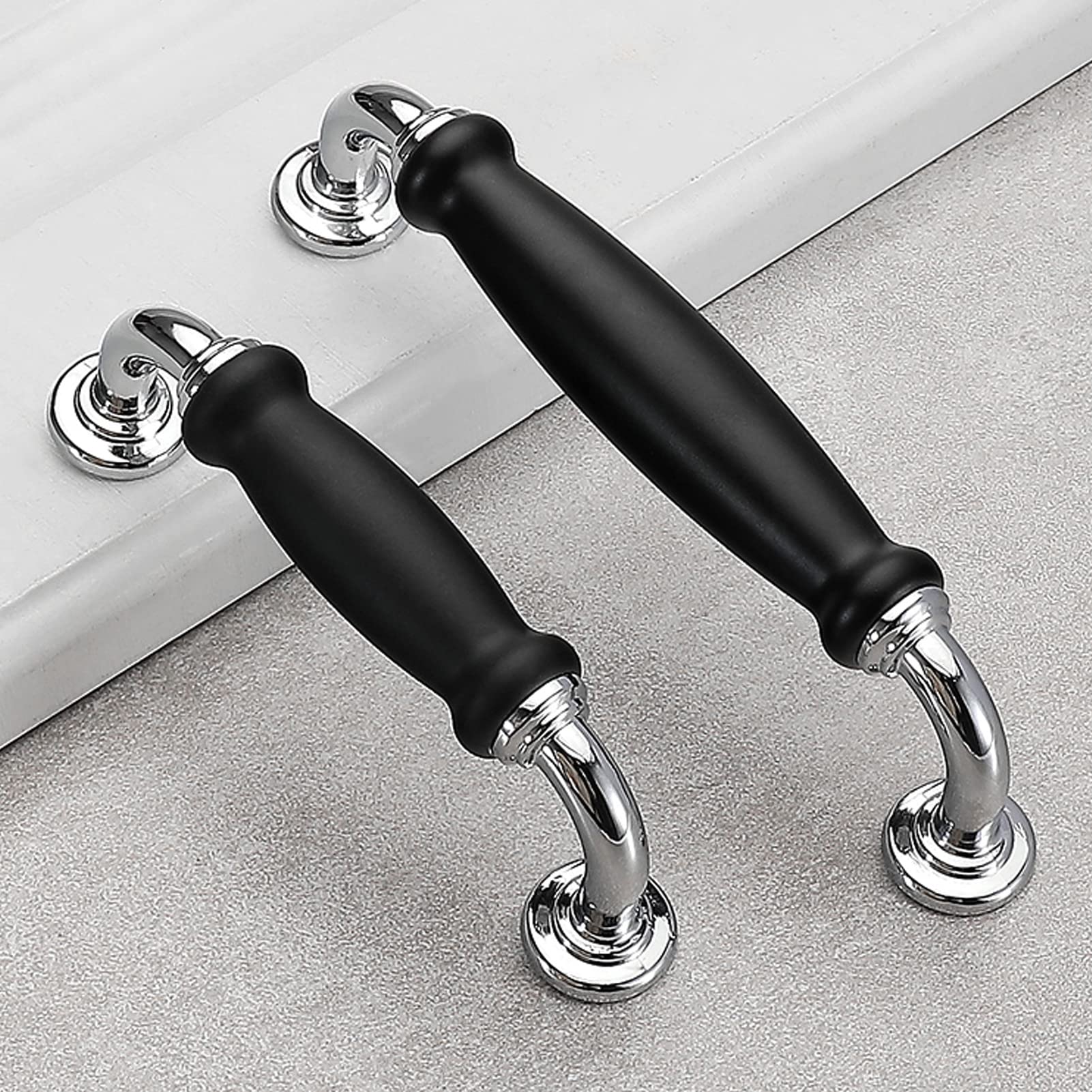 SAJMAKUWLA Antique Brass Cabinet Drawer Handles 2Pcs Zinc Alloy Pull Handles for Kitchen Wardrobe Drawer Bedroom(Hole Pitch:128Mm(5In))