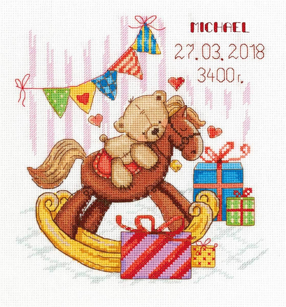 PANNA Cosy House DE-7010 Kit De Broderie Au Point De Croix Multicolore 21,5 X 21 Cm