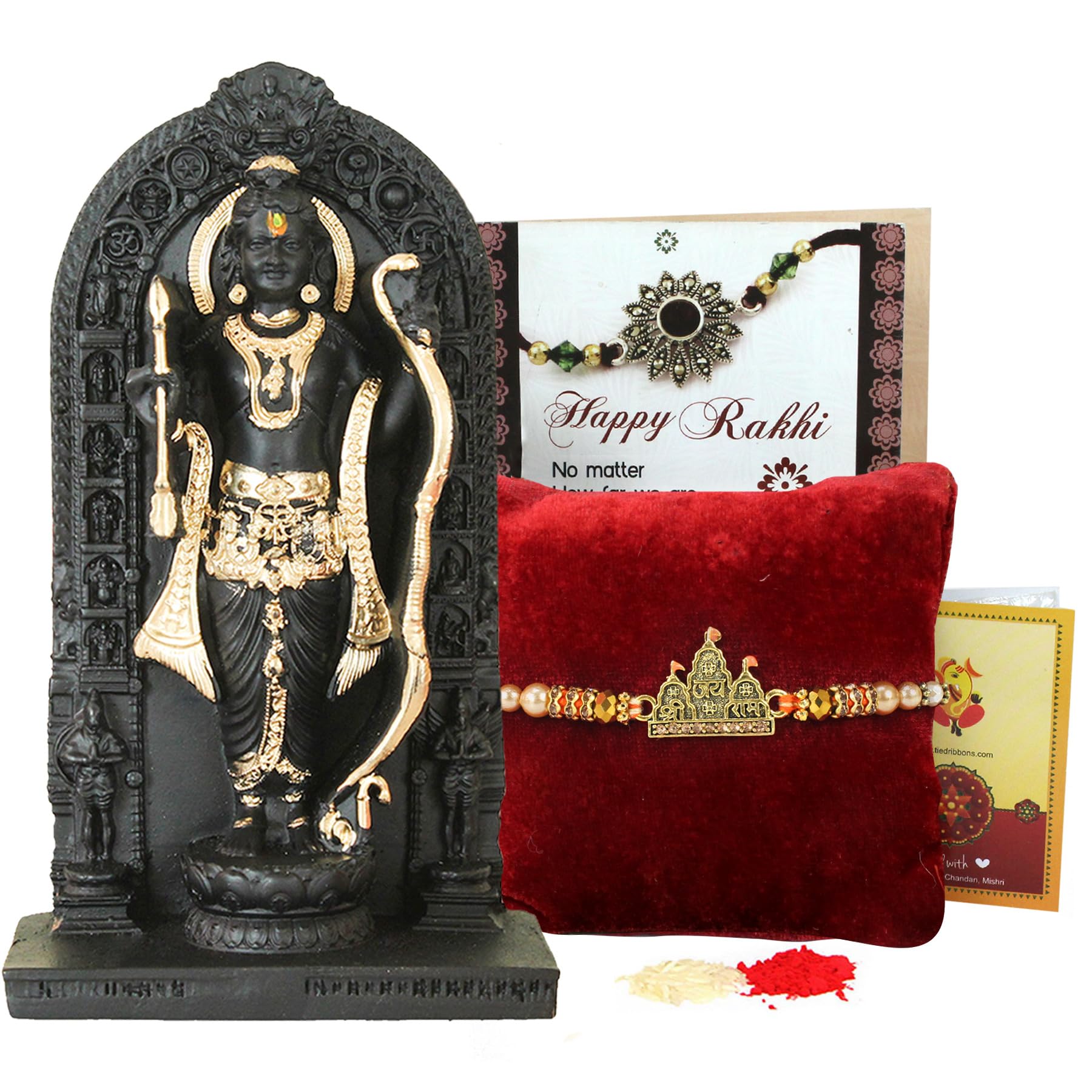 TIED RIBBONS Rakhi for Brother with Gift Combo - Premium Rakhi with Ram Lalla Idol Statue and Mini Greeting Card- Raksha Bandhan Gift for Brother Bhaiya Men (B0D5HM8CVQ) Amazon Price History, Amazon Price Tracker