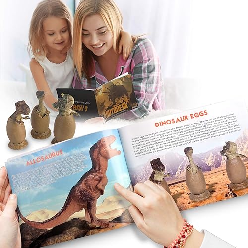 Miniatura 3 de Juguetes de dinosaurio, 20 paquetes de figuras de dinosaurio con libro educativo, juguete para niños de 3, 4, 5, 6, 7, 8 años, regalo de cumpleaños