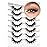 Happy Heartbeat 3D Clear Band Lashes 14mm Natural Soft Faux Mink Lashes C/D Curl Cat Eye Wispy Fake Eyelashes Short Cross Reusable False EyeLashes 7 Pairs (No.219)