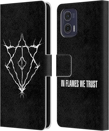 Miniatura 7 de Head Case Designs Officially Licensed in Flames Anchor Skull Metal Grunge Leather Book Wallet Case Cover Compatible with Motorola Moto G73 5G