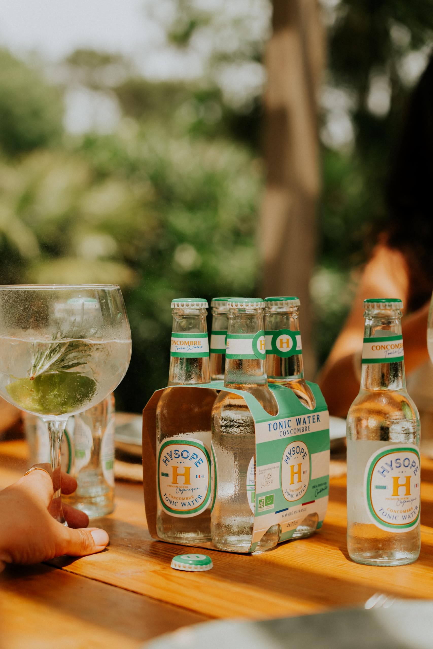 HYSOPE Tonic Water Concombre – Origine France - Premium Mixer Bio – Idéal en cocktail - Fraicheur & amertume douce - 6 x 4x20cl