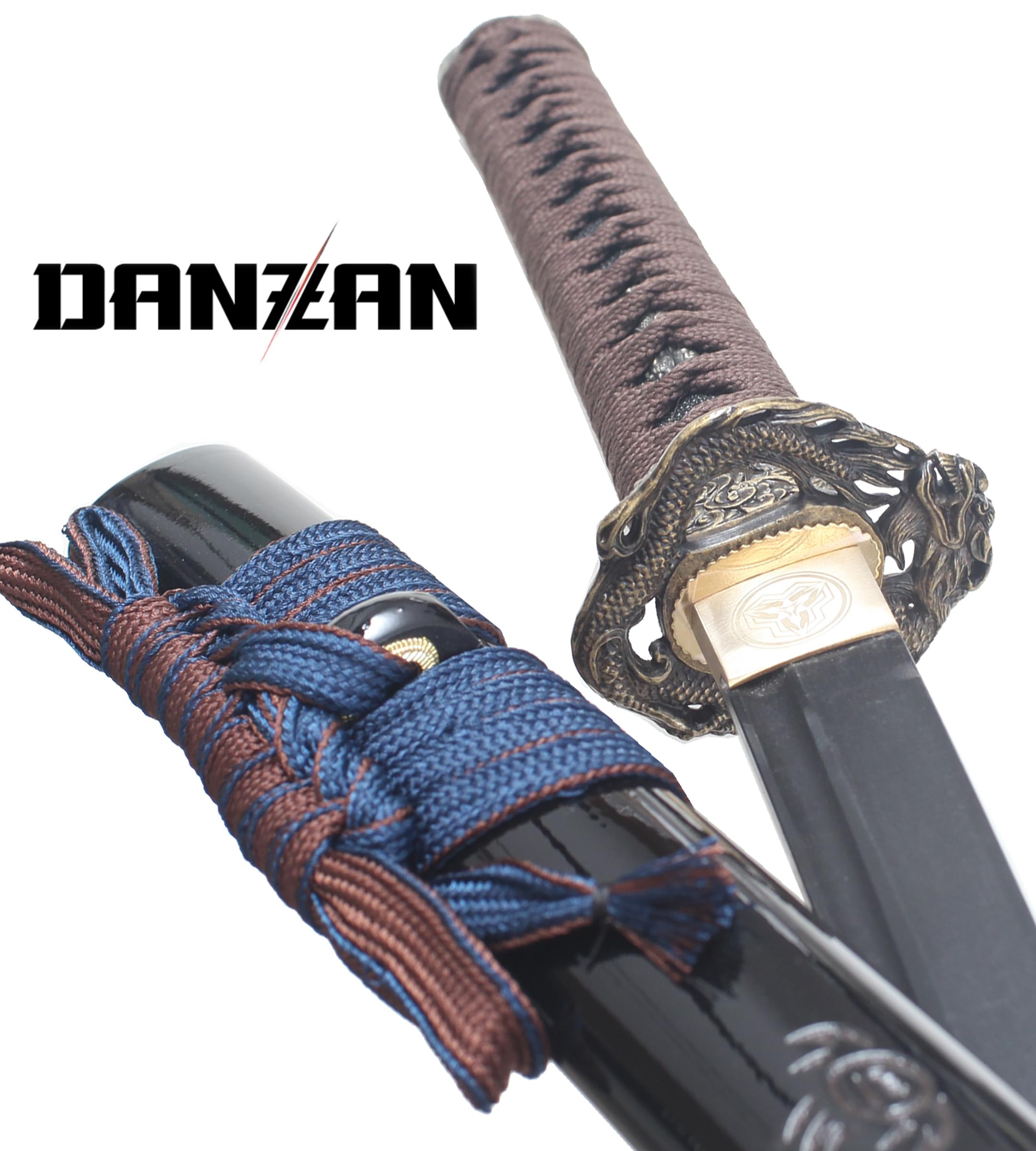 Danzan Katana Dragon Sabre En Bois Epee Entrainement Katana Japonais - Lame Bois Noire Repliksword - Katanas (14034016