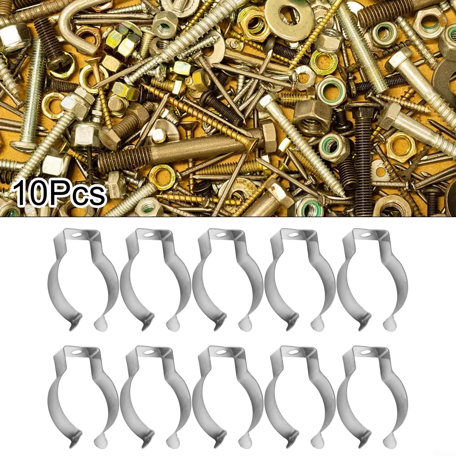 Spring Clamps, Narrow Base Tool Spring Terry Clips Heavy Duty Tool Storage Hangers, Broom and Mop Clips for Hanging Home Garden Garage Patios -10pcs(28mm)