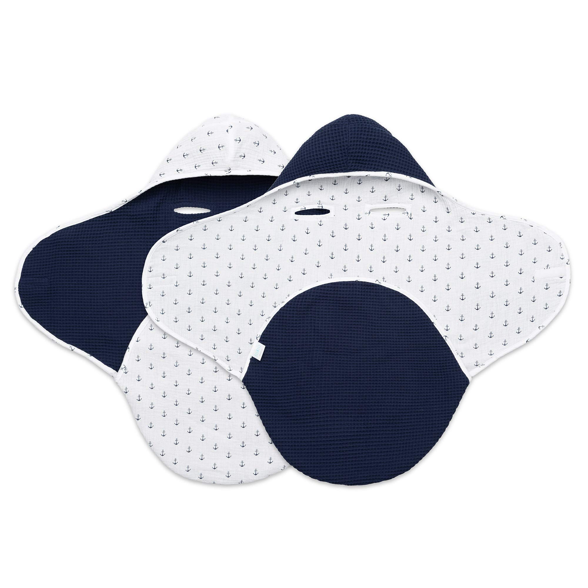 Zamboo Baby Wikkeldeken Winter met Voeten voor Autostoel, Kinderwagen, Ledikant, Box - Babydeken met Capuchon, Klittenband en Opbergzak - Zacht Inbakerdoek voor Baby's - Grijs