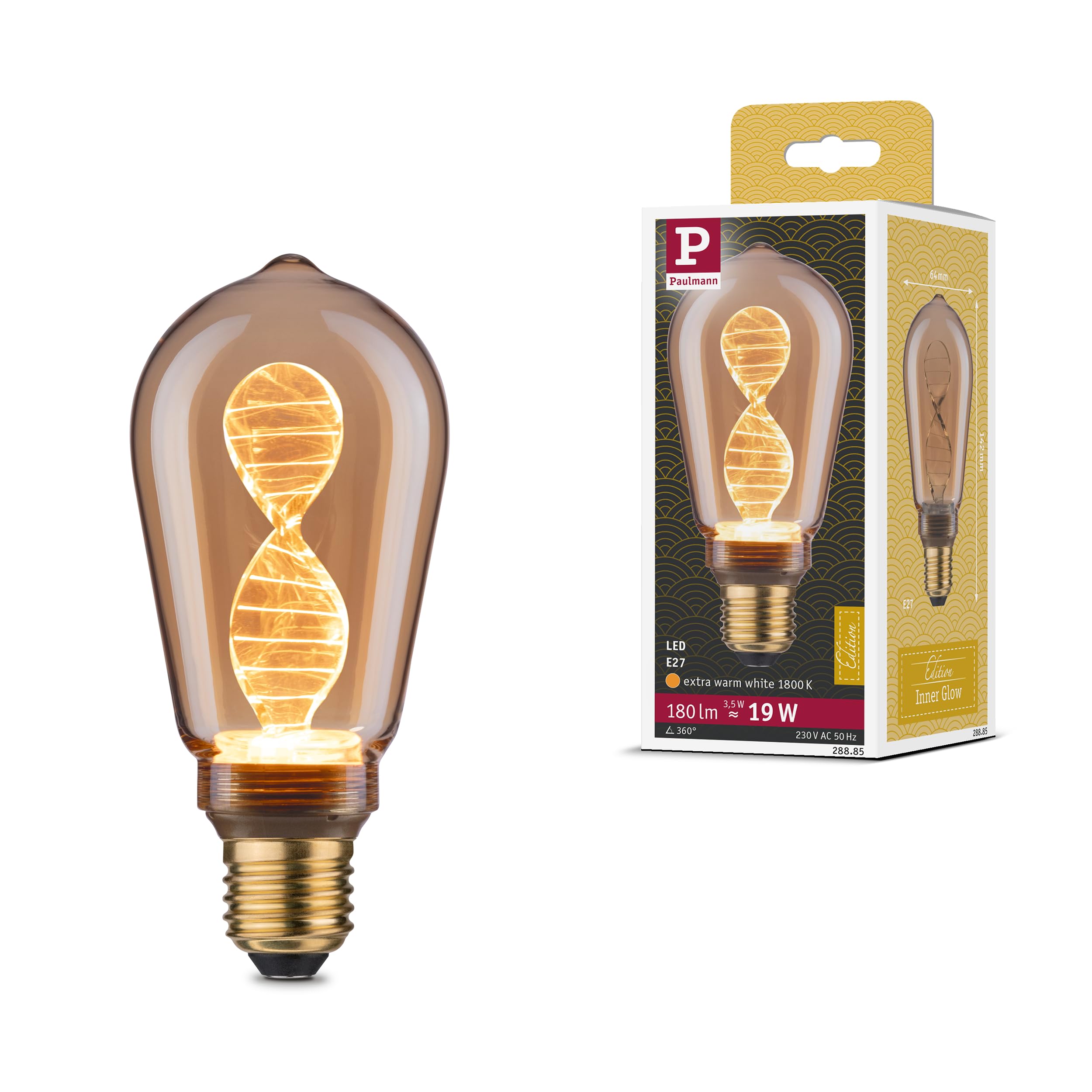 Paulmann 28885 LED lamp Inner Glow Edition Corn 180lm Gold 3.5W Lamp Gold 1800K E27