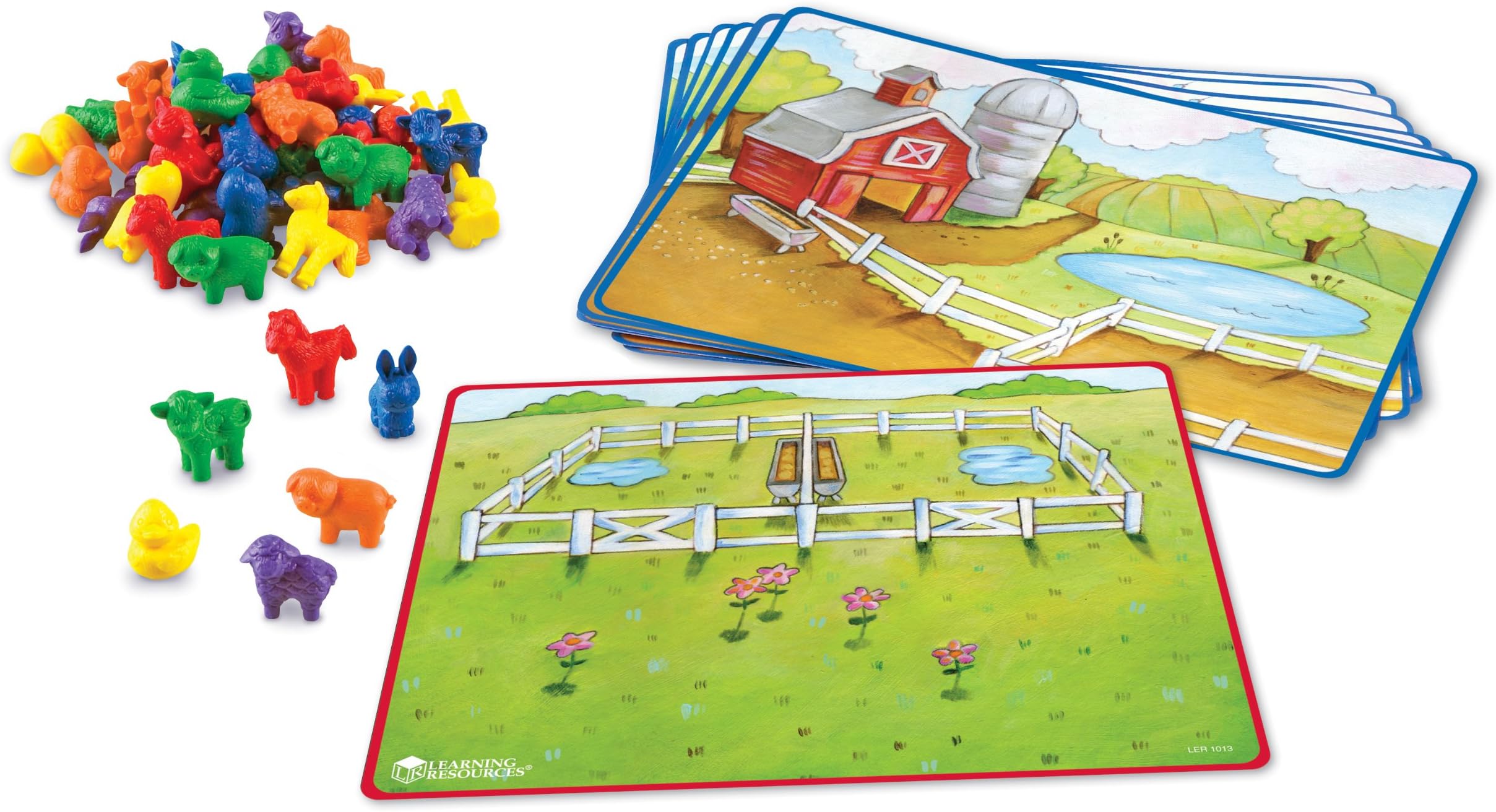 Promote number recognition, counting and sorting with these adorable barnyard animals