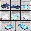 Pilaru Mobile Phone Case for Samsung Galaxy A26 5G Case Camera Protection Case with 2 Pieces Screen Protector 360° Rotating Holder Ring Protective Case Military Cover Cases Outdoor Shockproof Mobile Phone Cases A 26 5 G Blue