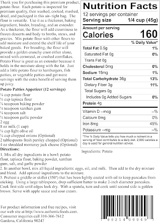 Authentic Foods Potato Flour