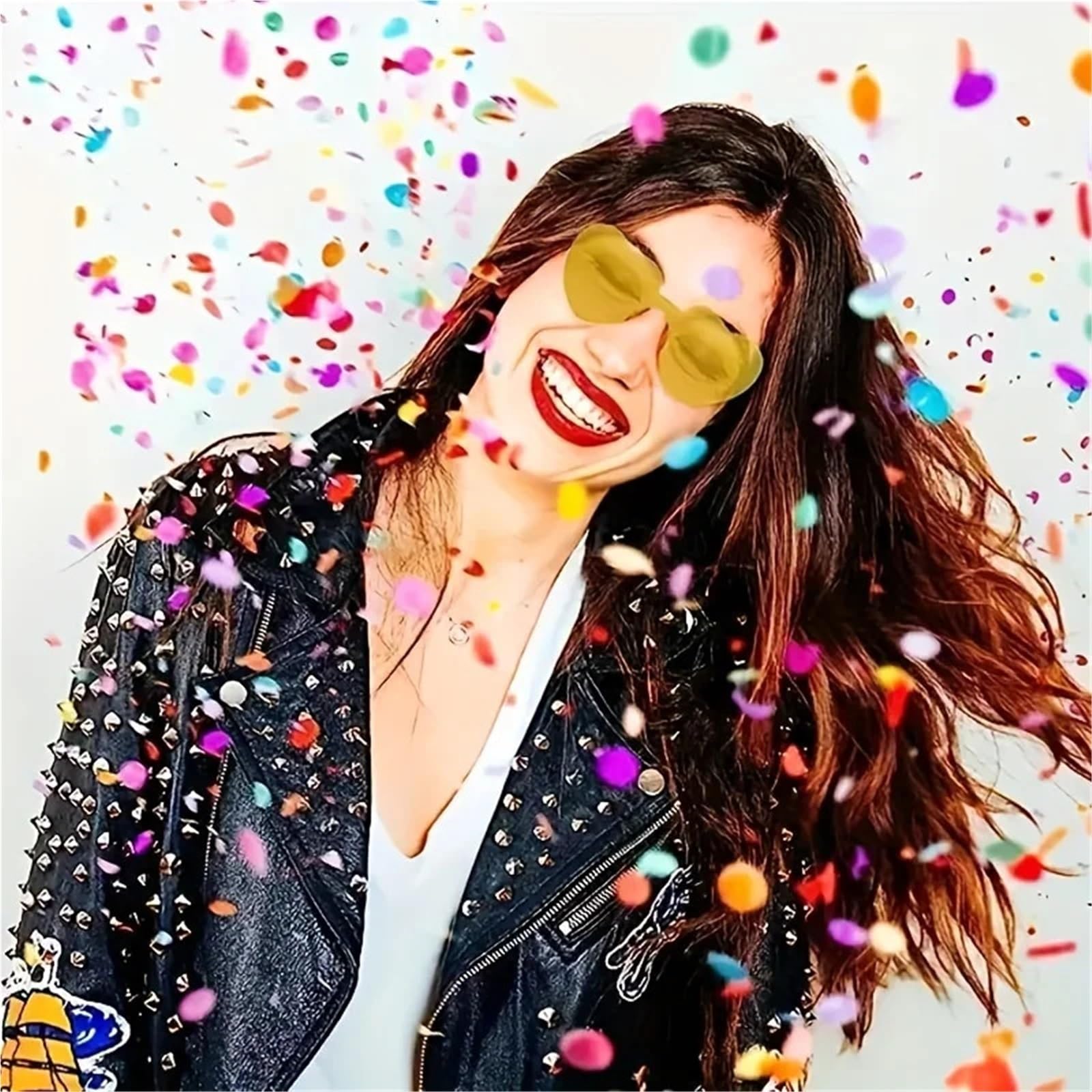 15 Stück herzförmige randlose Sonnenbrillen for Damen und Herren, einteilige, Party-Brillen