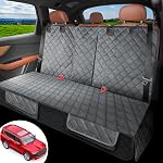 Waterproof Car Seat Cover for Dogs – Heavy Duty Nonslip Bench Seat Protector with Side Flaps, Scratchproof Soft Pet Backseat Cover for Cars, Trucks, SUVs, Universal