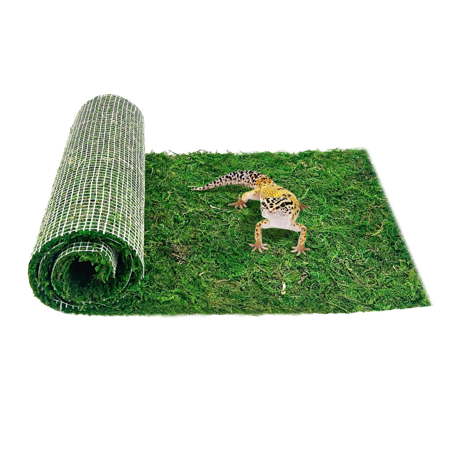 Apatal Reptile Carpet Cuttable Terrarium Mat Artificial Moss Reptile Liner Green Substrate Flooring Bearded Dragon Tank Accessories for Leopard Gecko