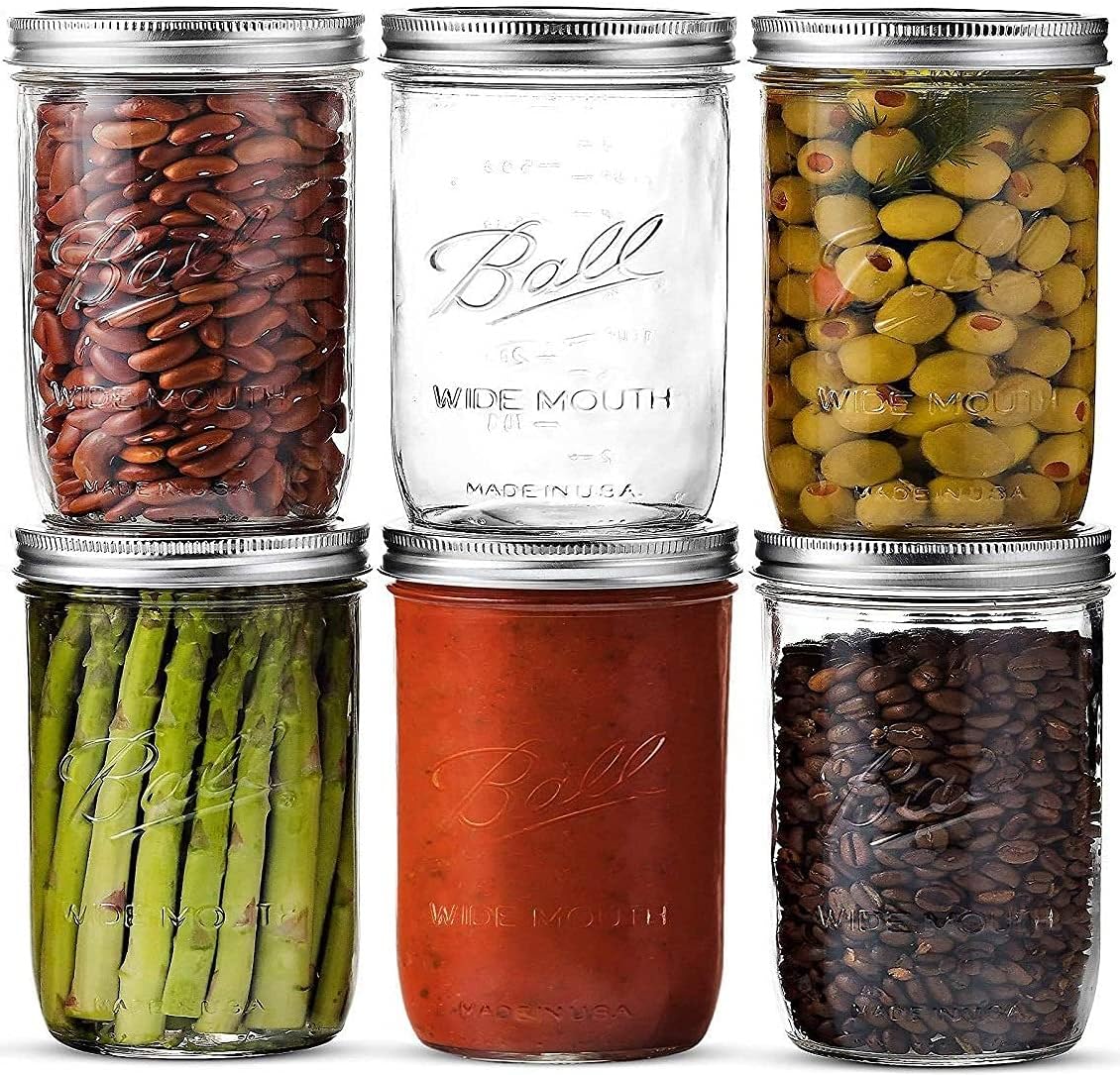 Ash & Roh® - Clear Glass Jar And Container With Air Tight Lid Storage of Spices and Dry Fruit (500 ML SIVER CANNING, 2)
