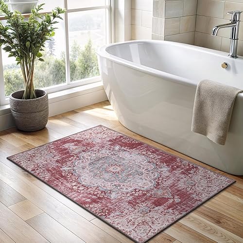 Miniatura 115 de CAMILSON Alfombra moderna de lujo de 8 x 10 pies, estilo vintage, abstracto, suave, de pelo medio, resistente a las manchas, fácil de limpiar, no