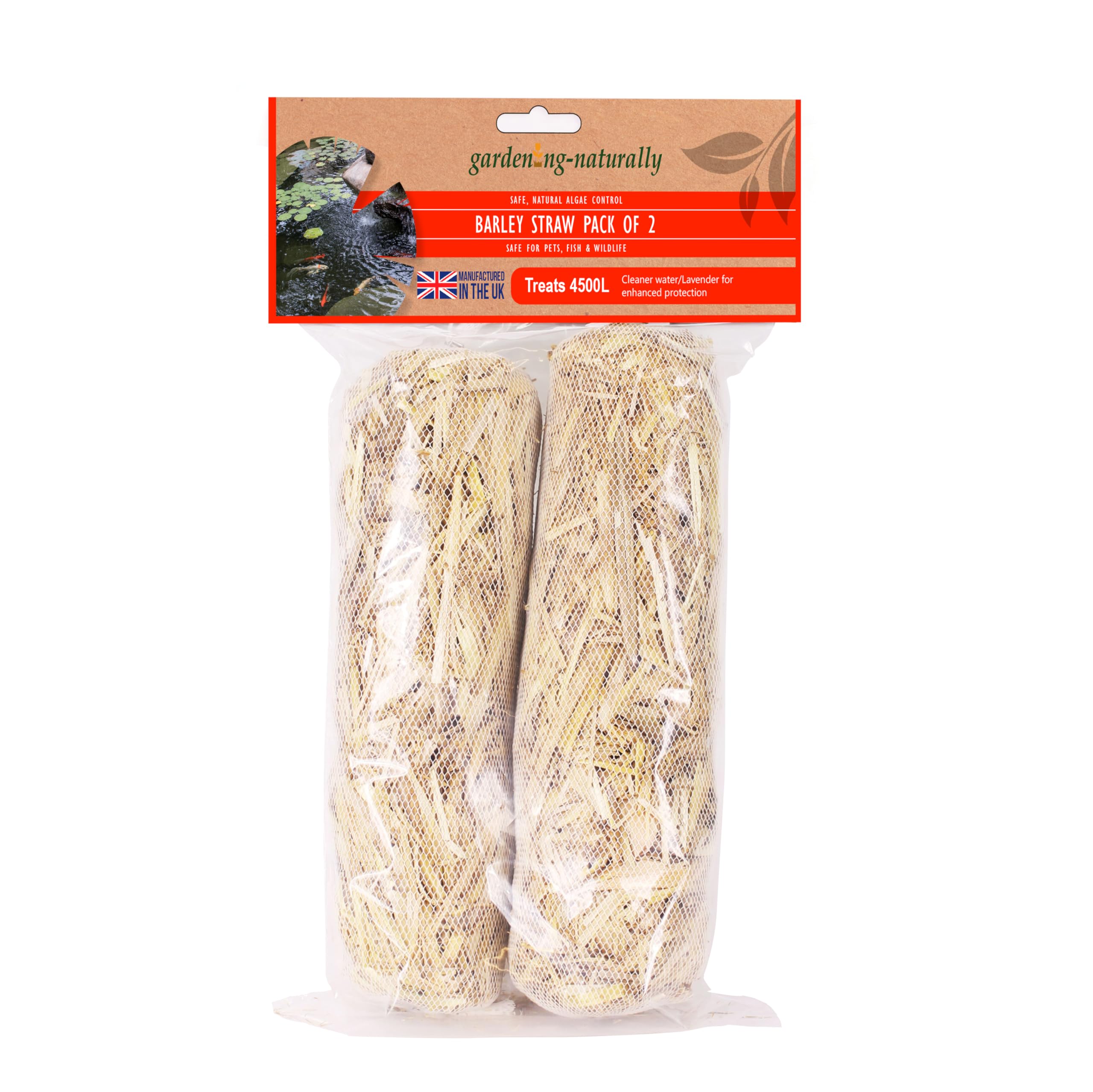 Barley Straw Bag Natural Pond Cleaner Safe for Pond Life Pack of 2