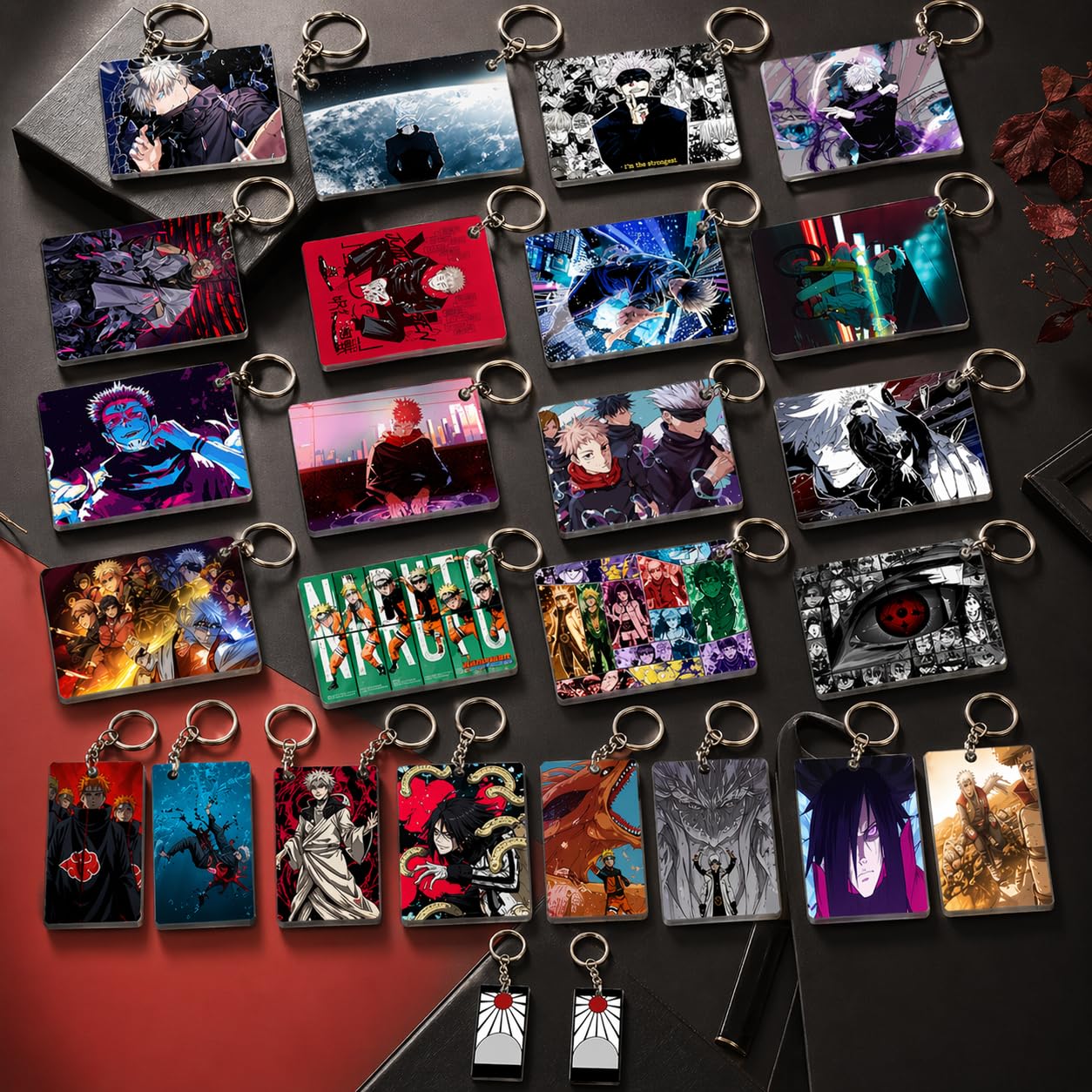 radiqore Anime Keychain Set (Pack of 3 Random Designs) | Premium Acrylic Keychains for Boys & Girls | Stylish Anime Merchandise | Durable Double-Sided Print Key Rings for Bags, Bikes & Gifts-picture-19