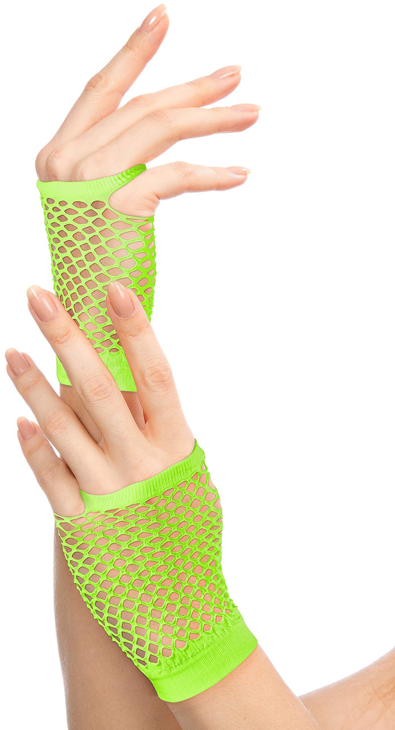 Balinco Rocking Net Gloves 80s / 90s for Ladies & Girls (Neon Green)