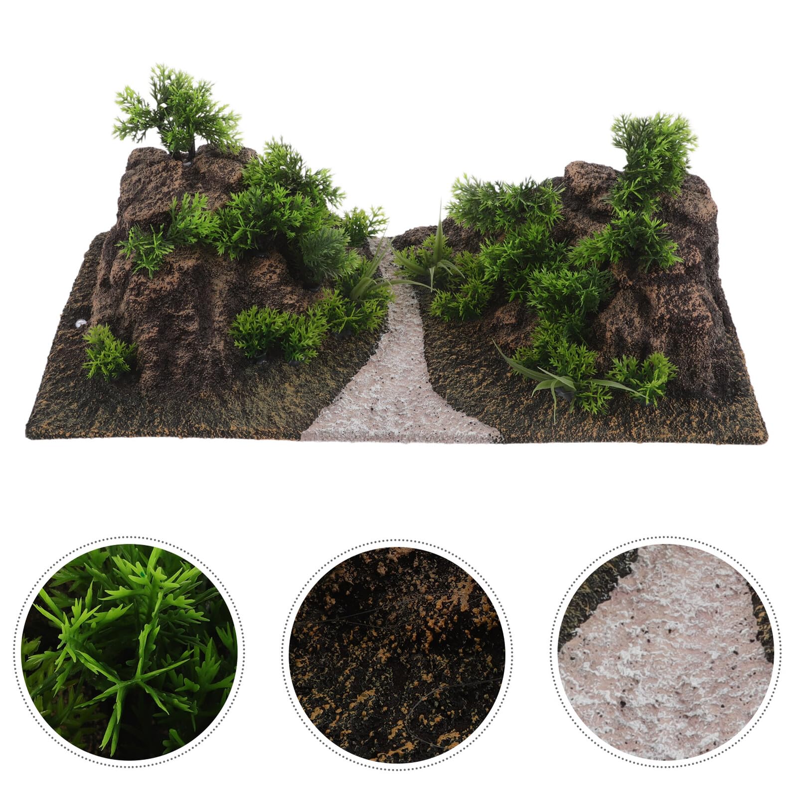 DOITOOL Adorno de Roca Artificial para Acuario Decoración de Paisaje de Montaña Cueva Refugio para Camarones y Peces Pequeños Resistente al Agua Rocalla Decorativa para Peceras