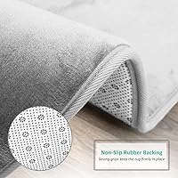 Vista 4 de Clara Clark - Tapete para baño, de espuma viscoelástica, terciopelo y felpa ultra suave, antideslizante, lavable a máquina y de secado rápido, de 17